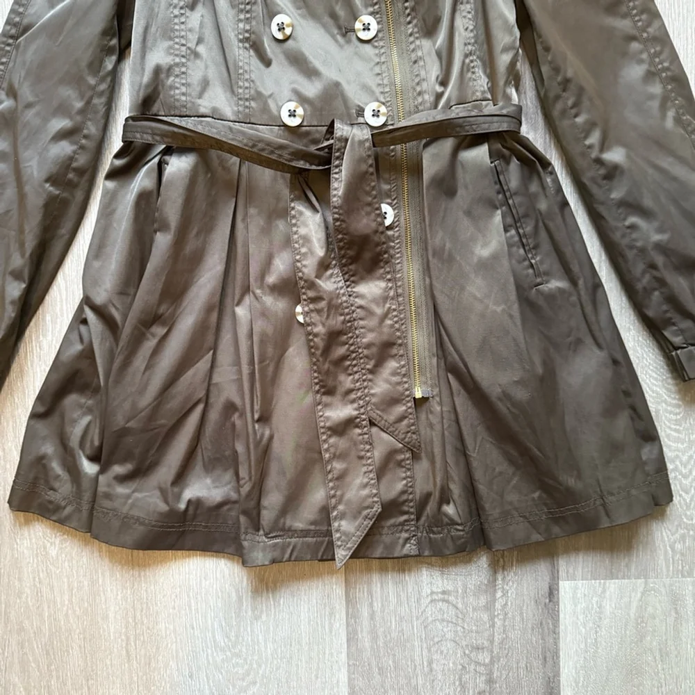 Elevenses Brown Trench Coat Size S Fall Minimalist Casual Chic Business - Picture 13 of 16